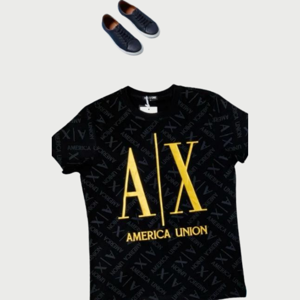 T shirt noir "America Union"