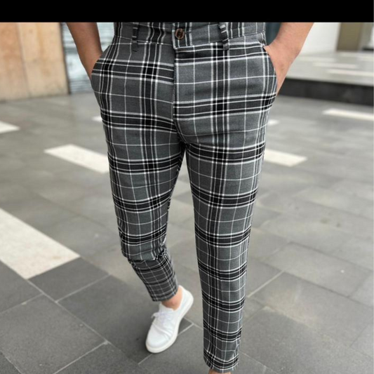 Chino Gris rayures