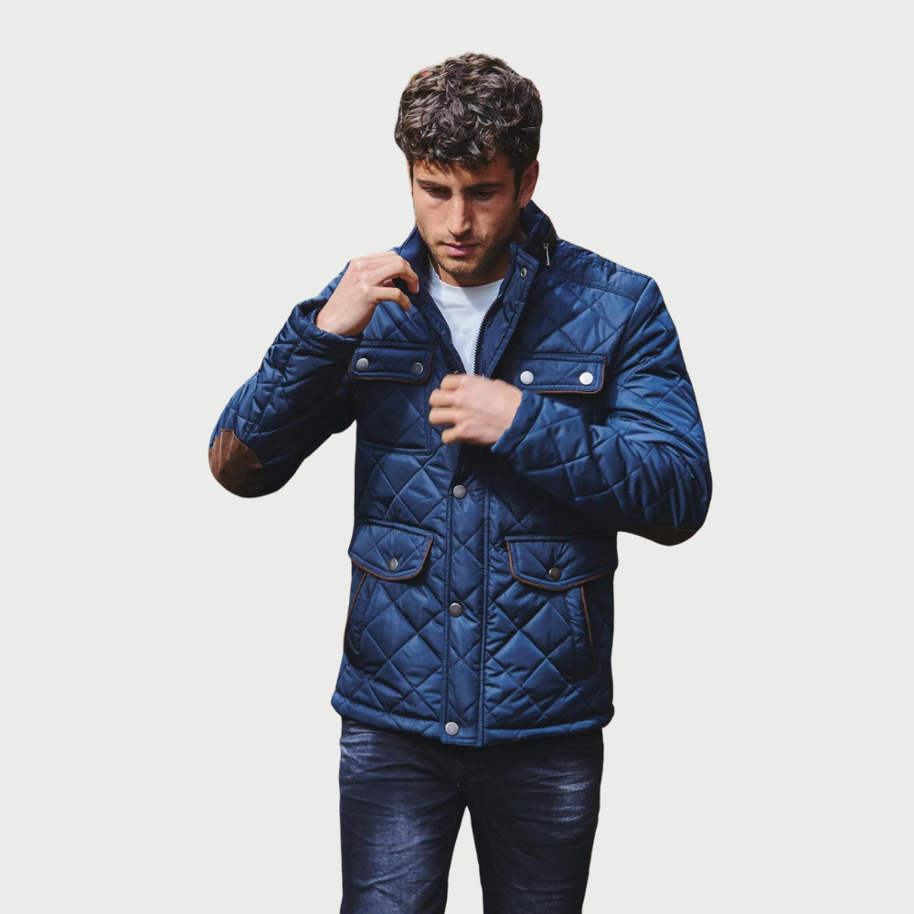 Manteau matelassé bleu