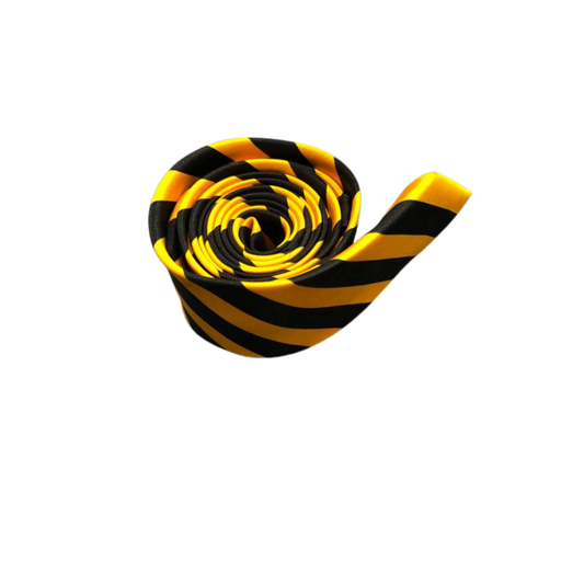 Cravate jaune à rayures